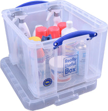 Load image into Gallery viewer, 35 Litre Clear Strong Really Useful Home Storage Box with Lid