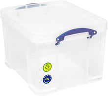 Load image into Gallery viewer, 35 Litre Clear Strong Really Useful Home Storage Box with Lid