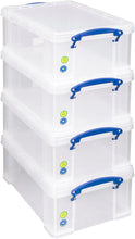 Load image into Gallery viewer, Set of 2 x 84 Litre &amp; 6 x 9 Litre Clear Strong Really Useful Home Storage Boxes with Lids