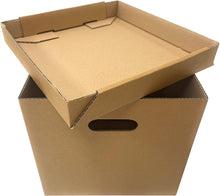 Load image into Gallery viewer, Pack of 10 Strong Cardboard Cube Storage Boxes with Lid and Handles