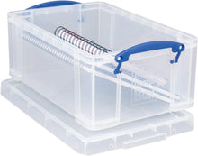 Load image into Gallery viewer, Set of 2 x 84 Litre &amp; 6 x 9 Litre Clear Strong Really Useful Home Storage Boxes with Lids