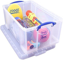 Load image into Gallery viewer, Mega Pack of 2 84 Litre and 1 64 Litre Large Clear Strong Really Useful Storage Boxes with Lids