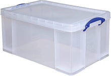 Load image into Gallery viewer, Mega Pack of 2 84 Litre and 1 64 Litre Large Clear Strong Really Useful Storage Boxes with Lids