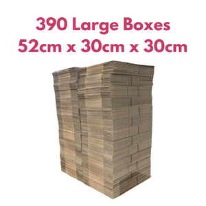 Bulk Pallet Deal of 390 Large Cardboard Moving and Storage Boxes