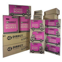 Load image into Gallery viewer, Pack of 16 Ultimate Packing Moving House Box Kit Various Sizes with Fragile Tape